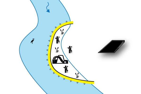 batardeaux-parallele-riviere-water-gate-megasecureurope kofferdam parallelt til floden