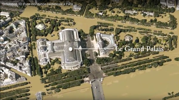simulation de crue à Paris